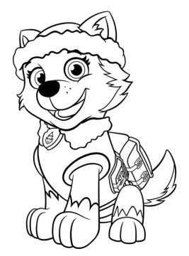 Desenho de Everest Sorridente para Colorir