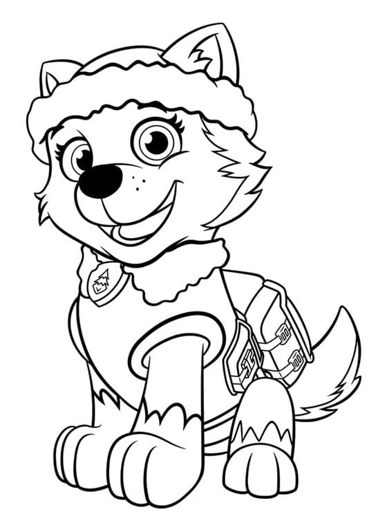 Desenho de Everest Sorridente para Colorir