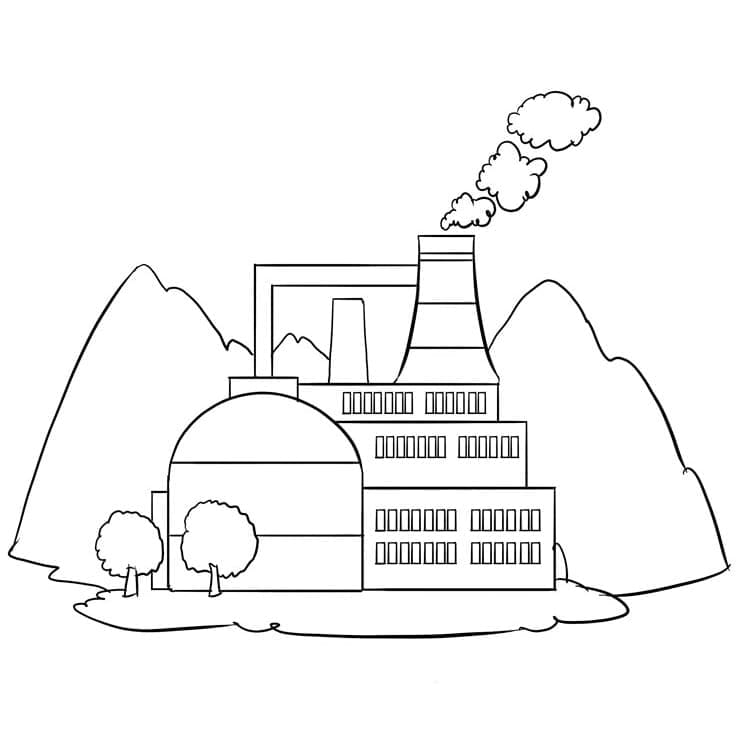 Desenho de Fábrica Fofa para Colorir Pdf