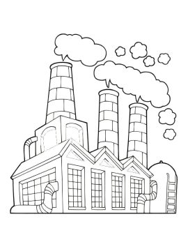 Desenho de fábrica para Colorir Pdf