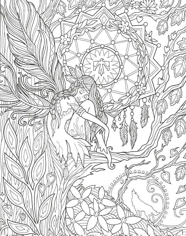 Desenho de Fada Fantástica para Colorir
