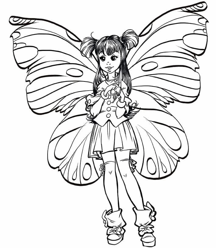 Desenho de Fada Imprimivel para Colorir
