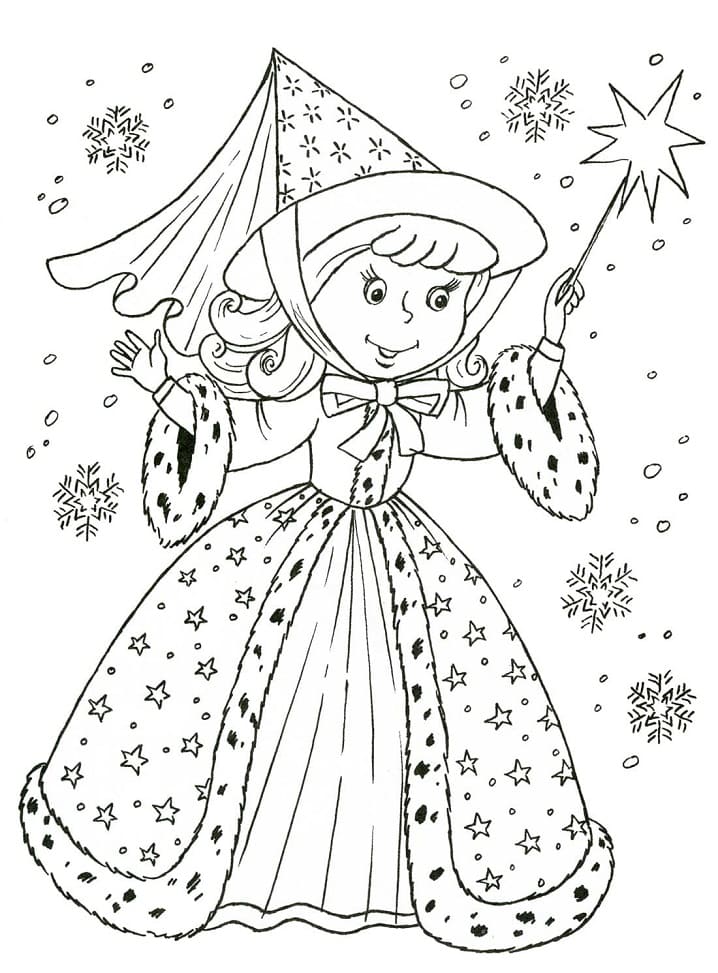 Desenho de Fada Mágica para Colorir