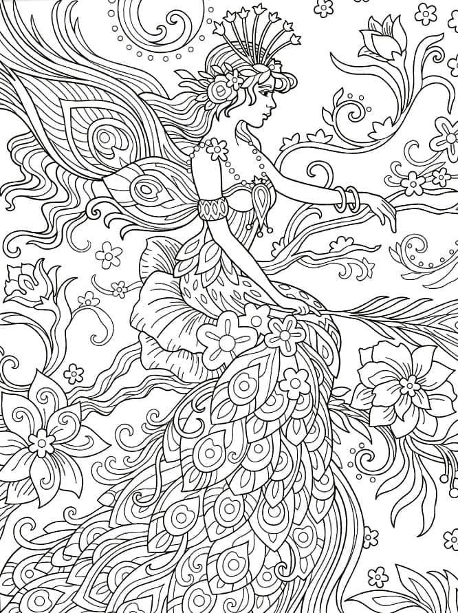Desenho de Fada para Crianças para Colorir