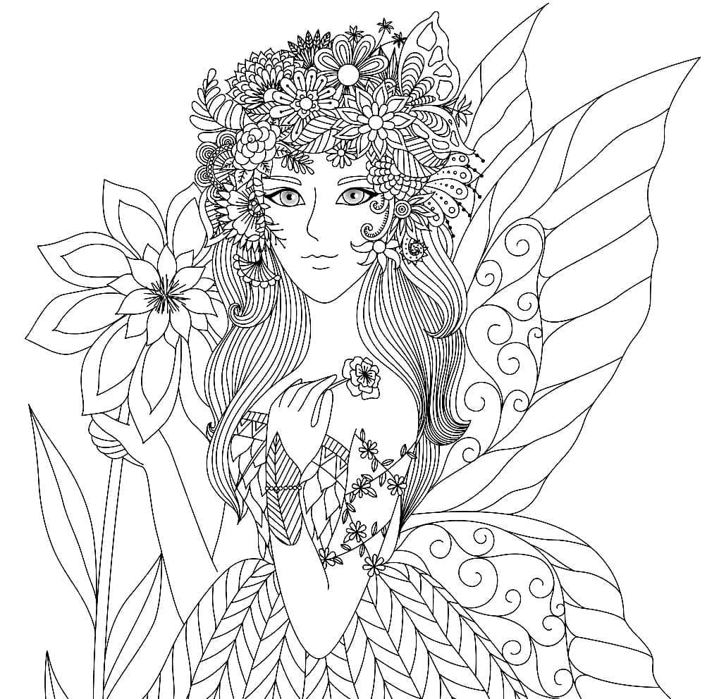 Desenho de Linda Fada para Colorir