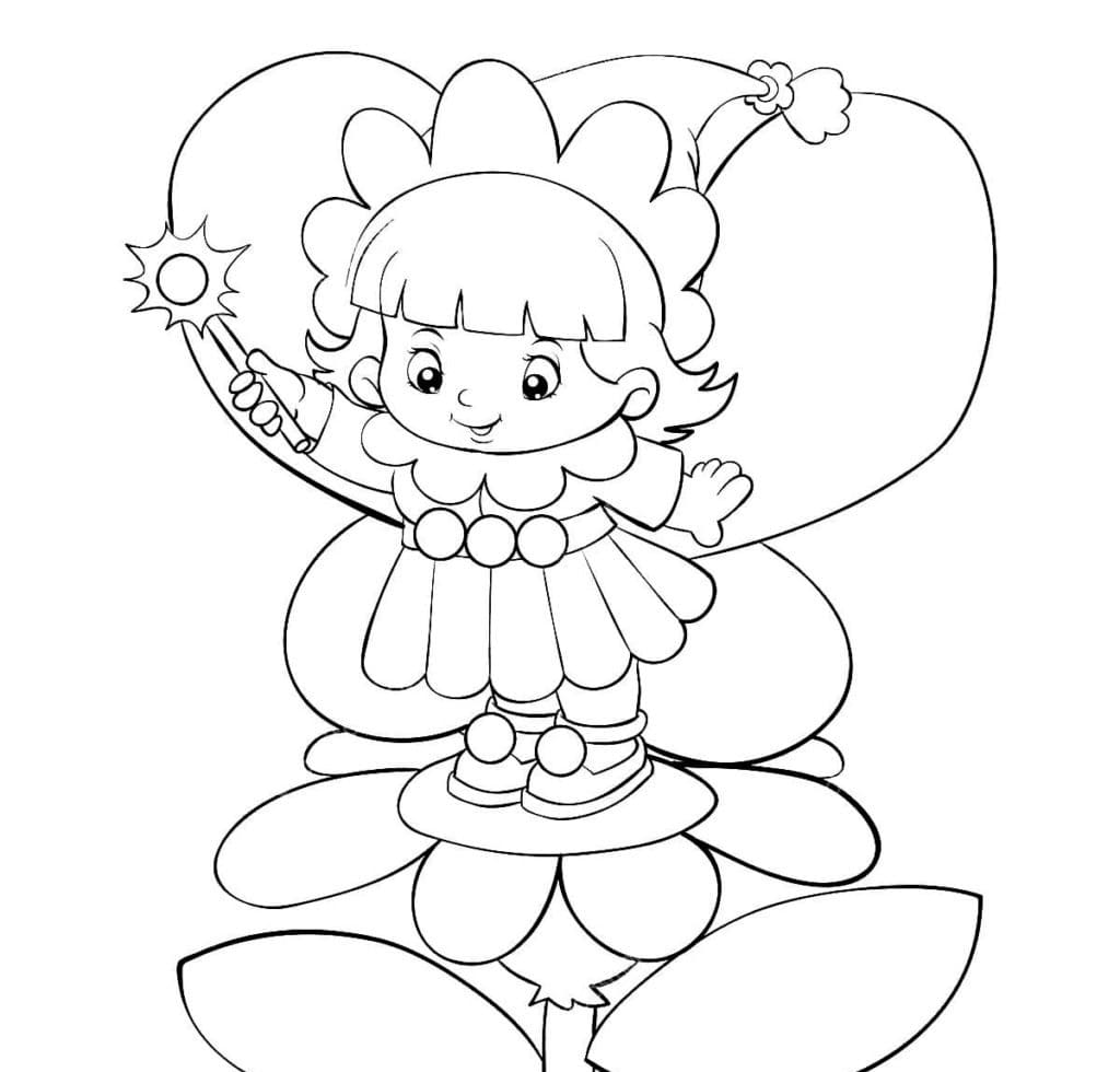 Desenho de Pequena Fada para Colorir
