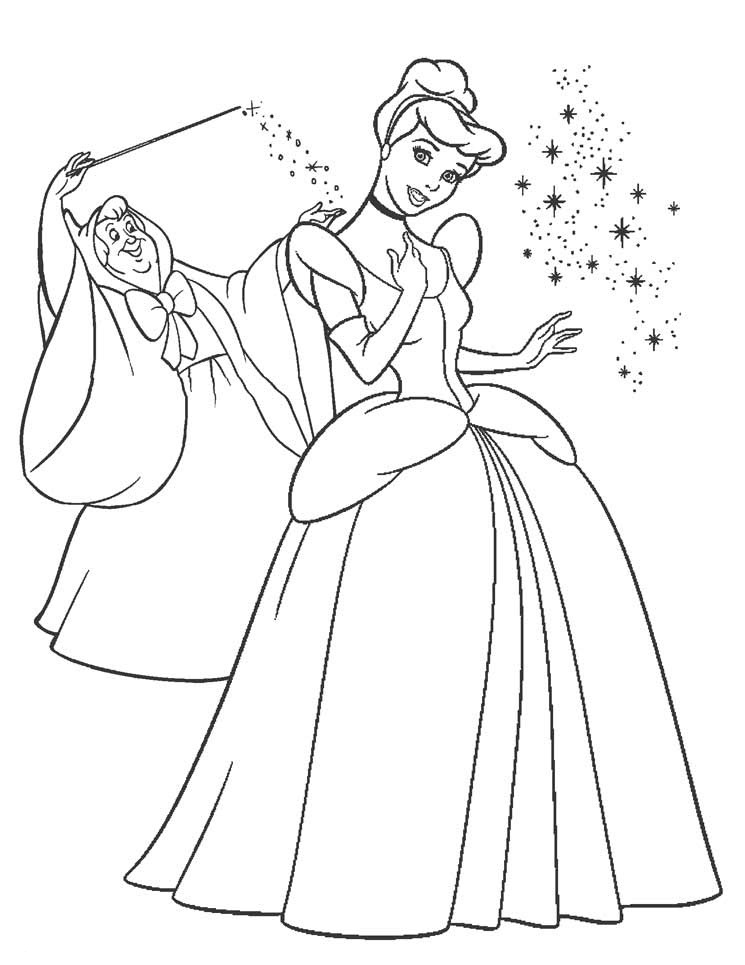 Desenho de Fada com Flor para Imprimir