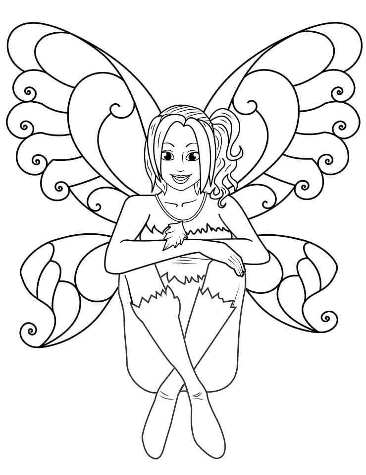 Desenho de Fada Infantil para Imprimir