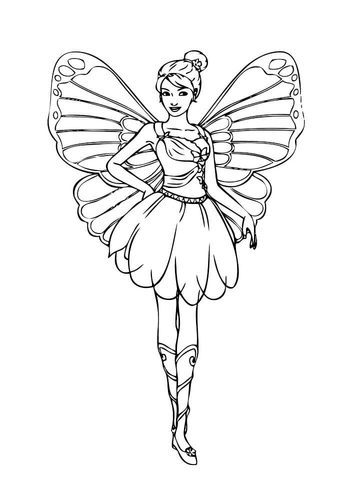 Desenho de Fada para Colorir Pdf