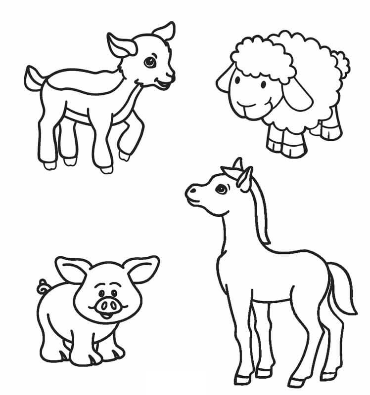 Desenho Animais da Fazendinha para Imprimir Grátis