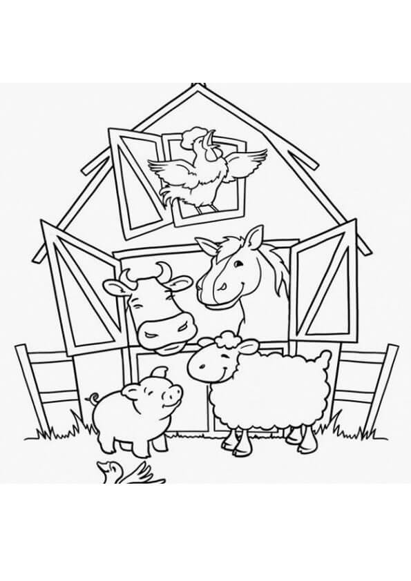 Desenho de Fazendinha Infantil para Imprimir