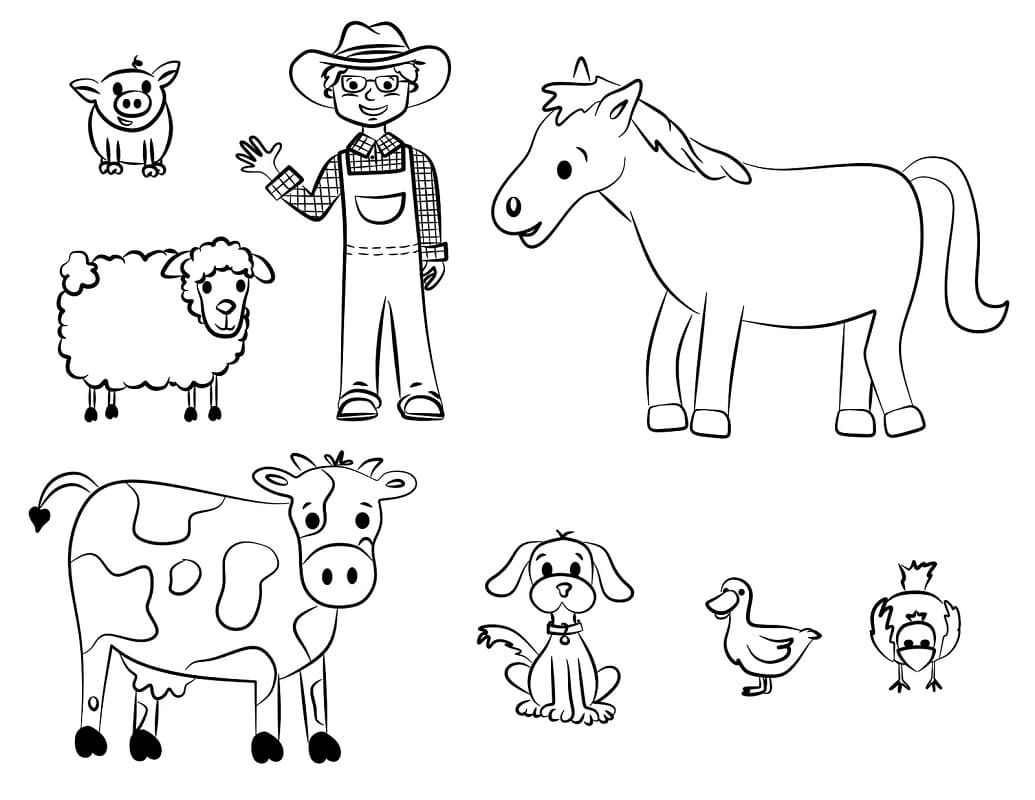 Desenho de Fazendinha para Colorir Pdf
