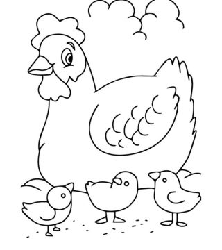 Desenho de Fazendinha para Imprimir lápis de Cor