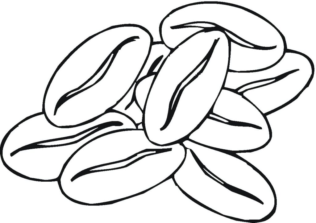 Desenho Feijão Vegetal para Colorir