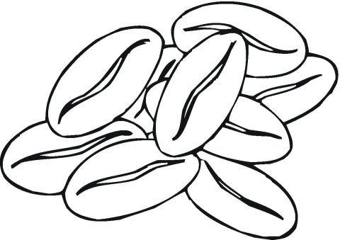 Desenho feijão Vegetal para Colorir