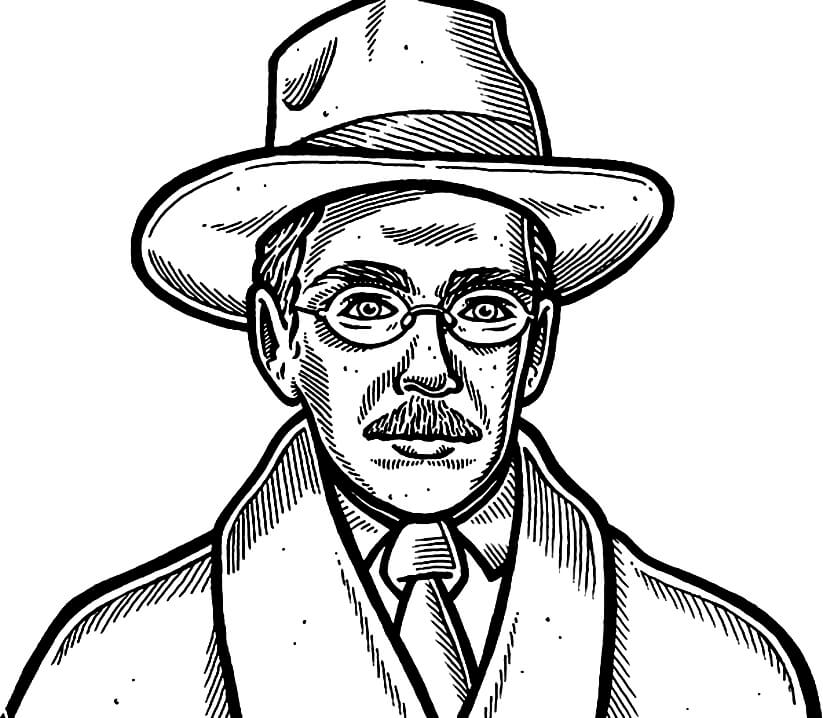 Desenho de Fernando Pessoa Imprimivel Download