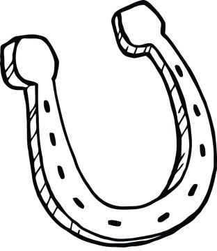 Desenho de Ferradura para Cavalo para Colorir