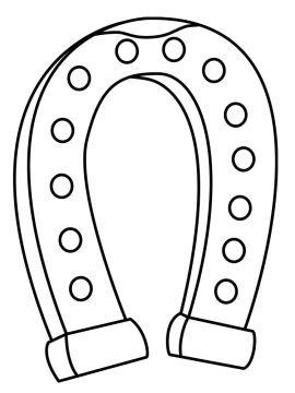 Desenho de Uma Ferradura para Colorir