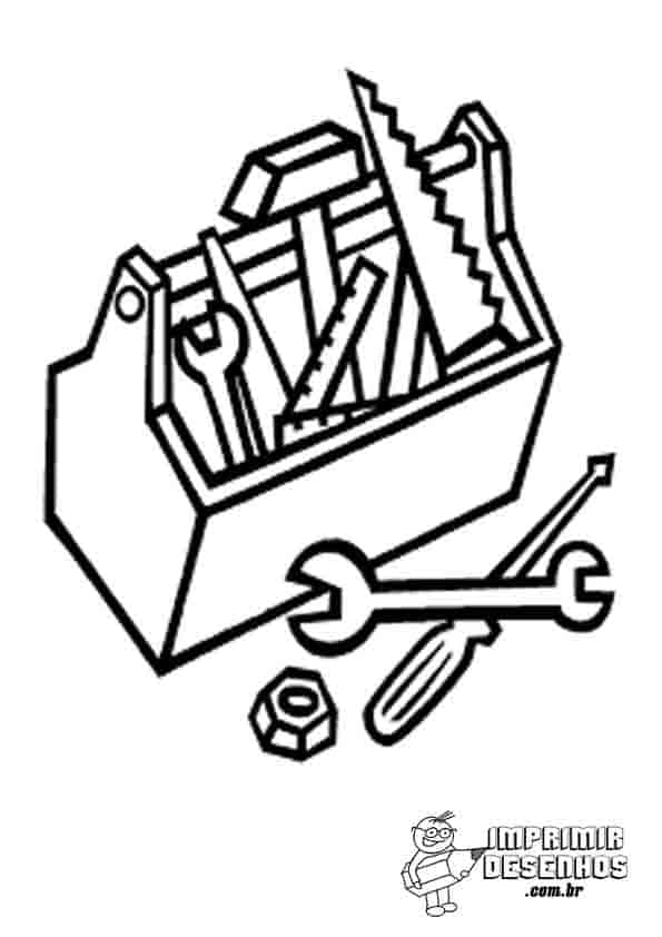 Desenho Caixa de Ferramentas para Pintar Grátis