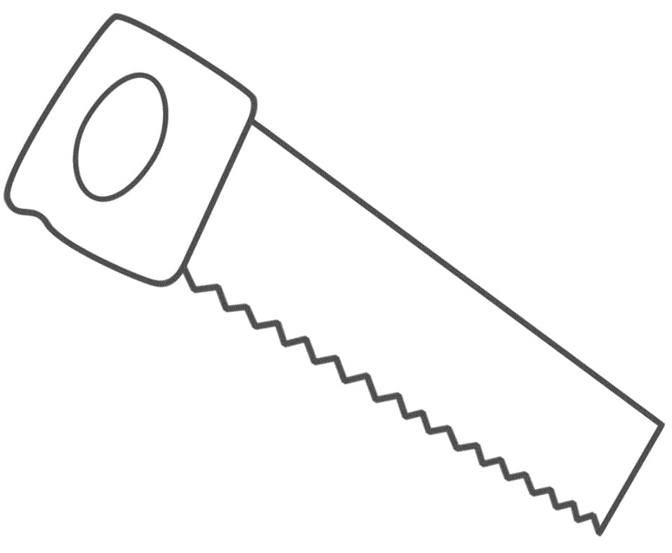 Desenho de Cerrote Fácil para Colorir com Lápis de Cor