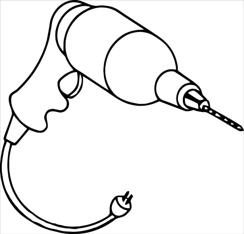 Desenho de Furadeira em Pdf para Colorir