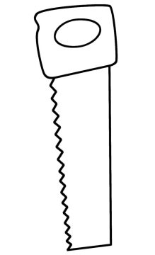 Desenho Pdf de serrá de mão para Baixar e Colorir