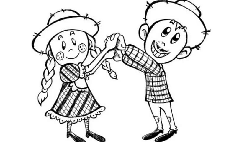 Desenho de a Festa Junina para Colorir