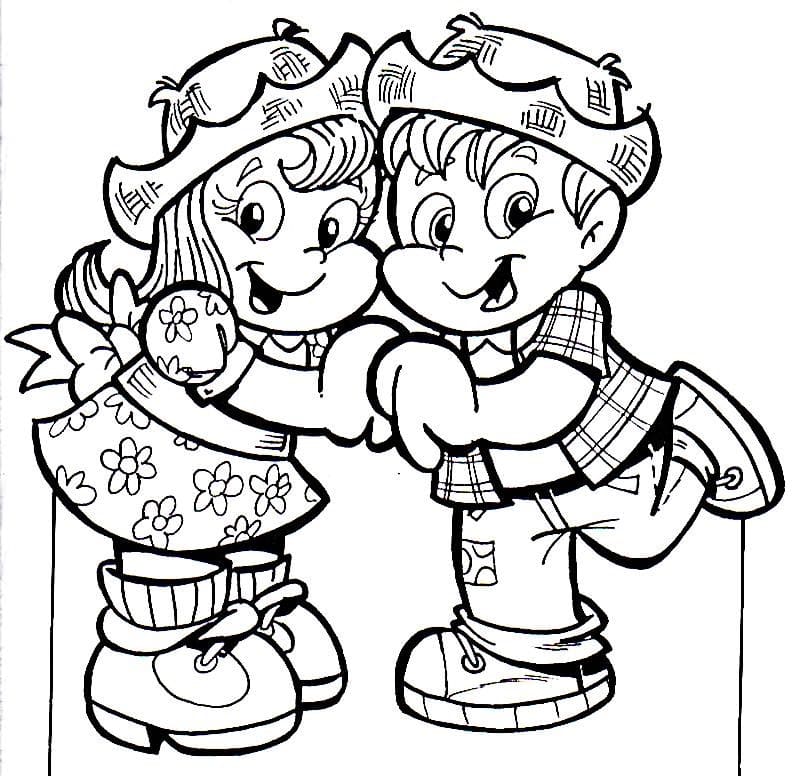 Desenho de Festa Junina grátis para crianças para Colorir
