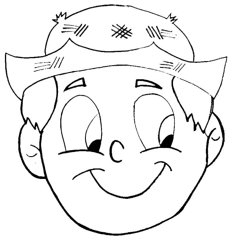 Desenho de máscara de Festa Junina para Colorir