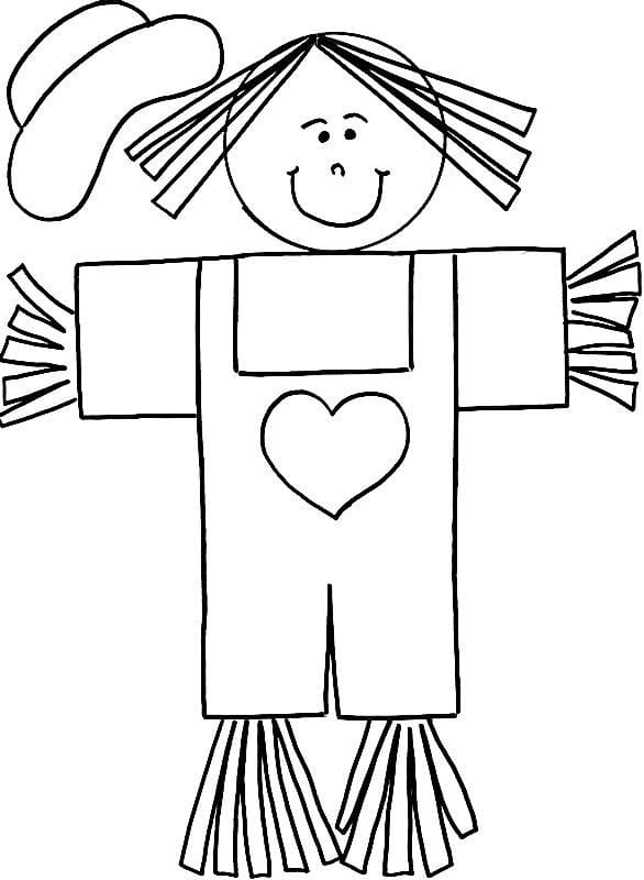 Desenho Espantalho de Festa Junina para Colorir e Imprimir