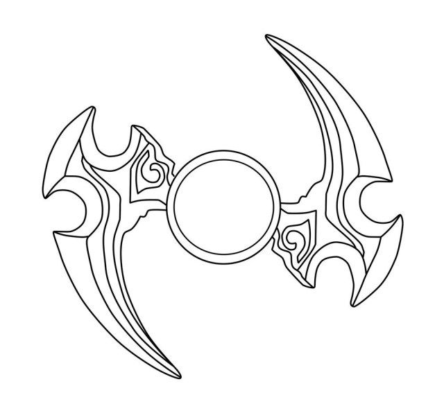 Desenho de Fidget Spinner Colorido para Colorir Pdf