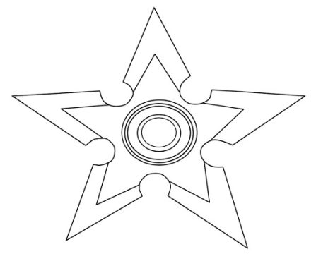 Desenho de Fidget Spinner em Movimento para Imprimir