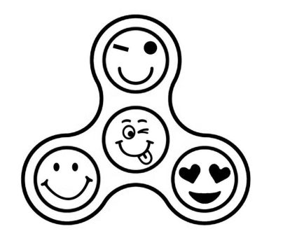 Desenho de Fidget Spinner Emojis Imprimível Download