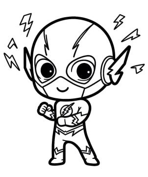 Desenho de Flash Sorridente para Colorir