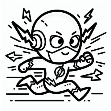 Desenho de Lindo Flash para Colorir