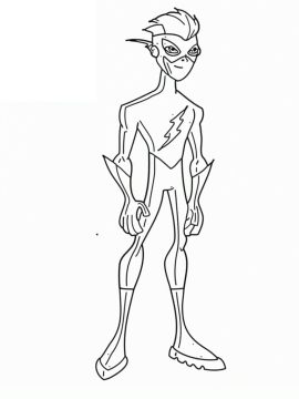 Desenho de Wally West Flash para Colorir
