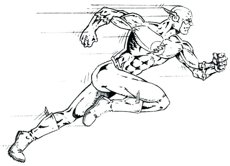 Desenho do Flash Correndo Muito Rápido para Colorir