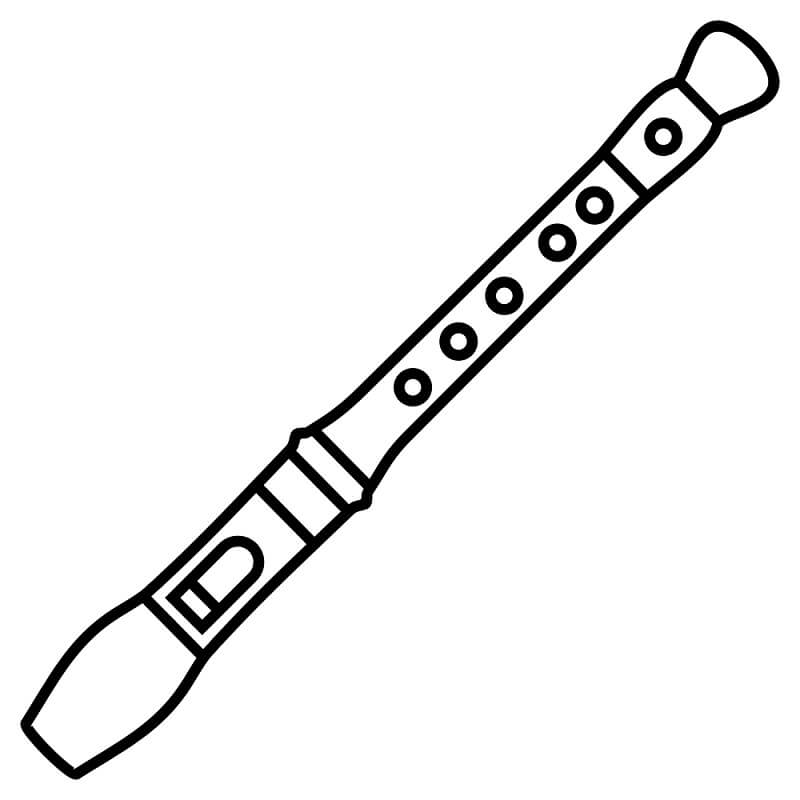 Desenho de Flauta Infantil para Imprimir