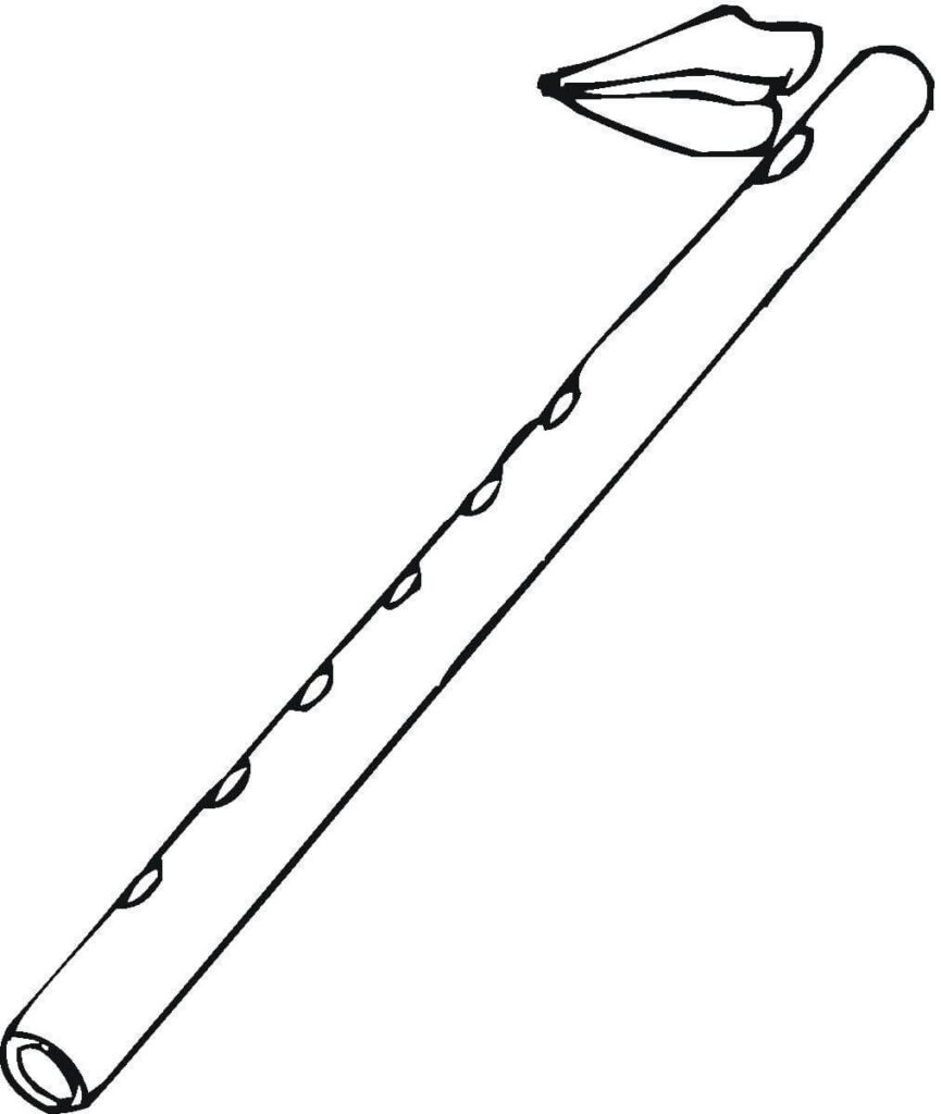 Desenho de Flauta para Colorir Pdf
