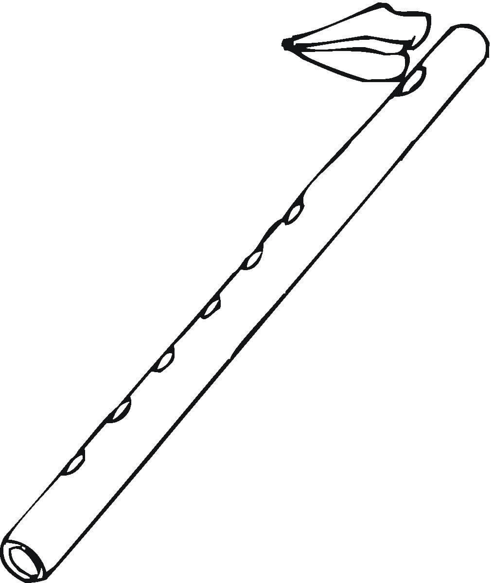 Desenho de Flauta para Colorir Pdf