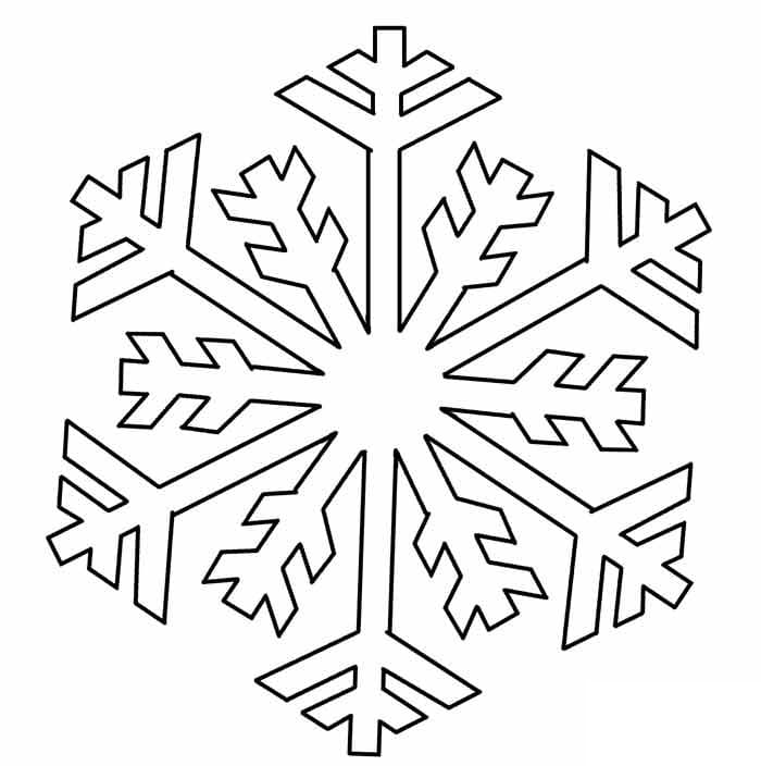 Desenho de Floco de Neve Grátis para Colorir