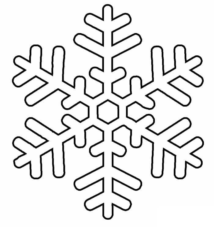 Desenho de Floco de Neve para Crianças para Colorir