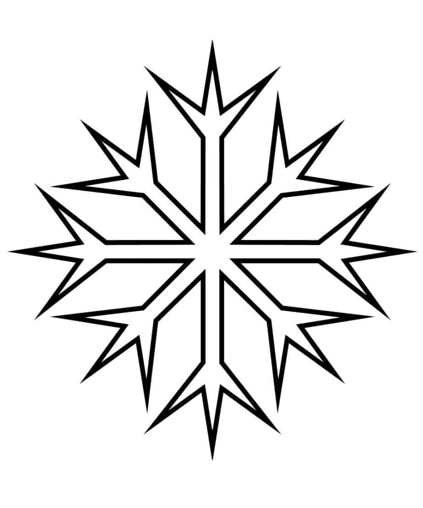 Desenho de Floco de Neve para o Natal para Colorir
