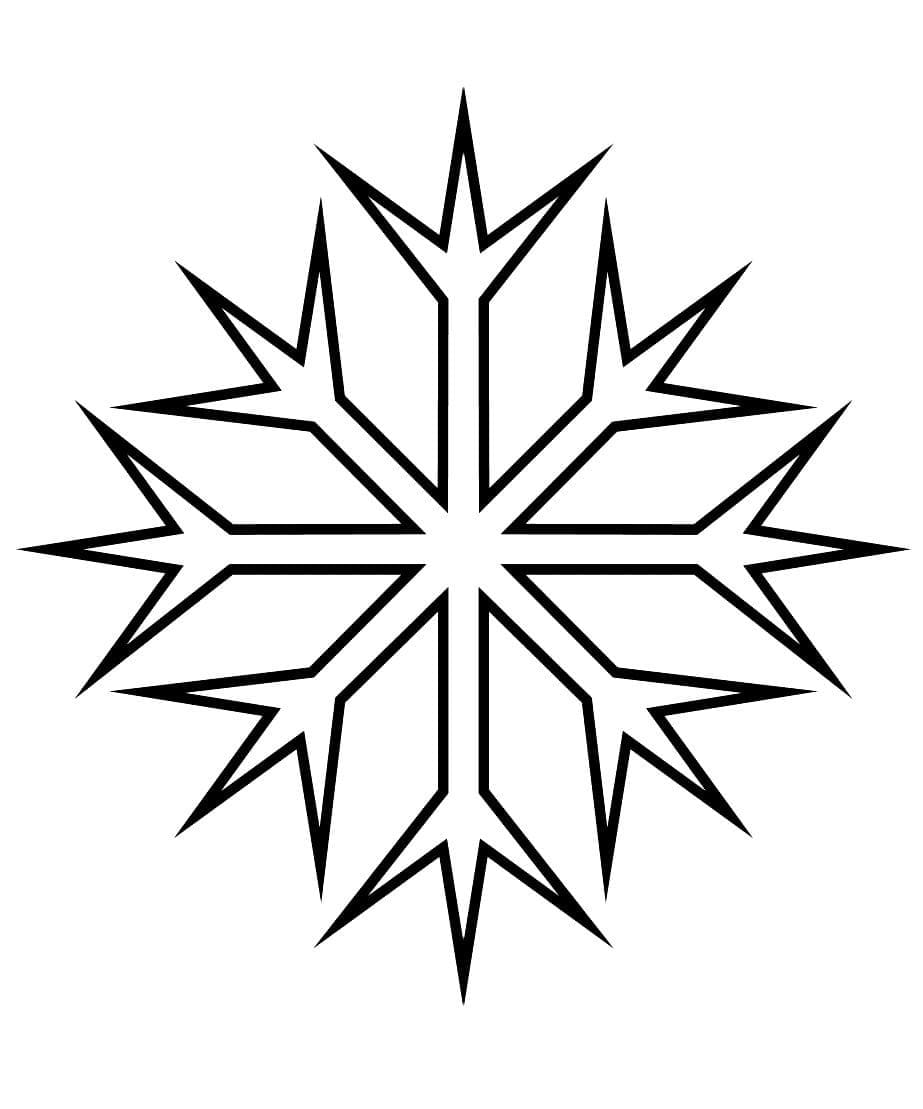 Desenho de Floco de Neve para o Natal para Colorir