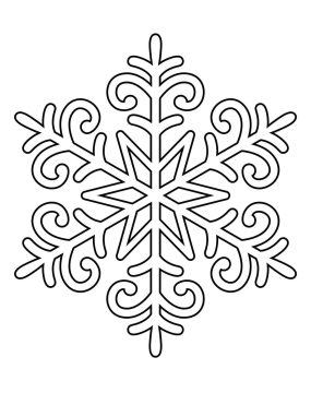 Desenho de Floco de Neve Simples para Desenhar e Colorir grátis