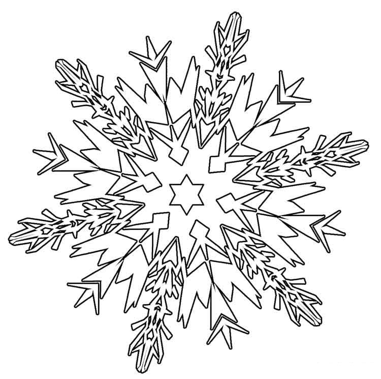 Desenhos de Floco de Neve para Colorir