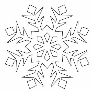Desenho de Um Floco de Neve para Colorir
