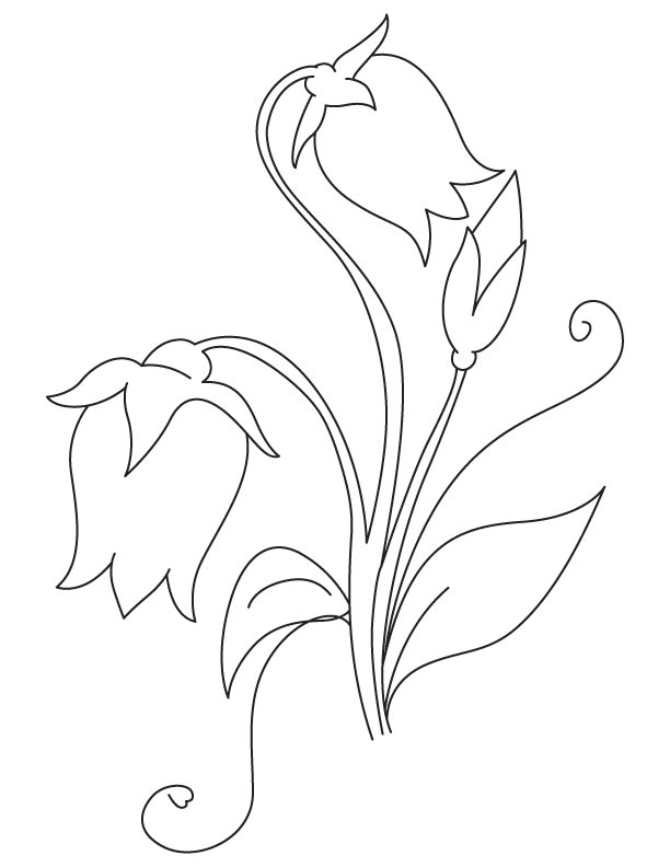 Desenho de Campânula Imprimivel Pdf para Colorir