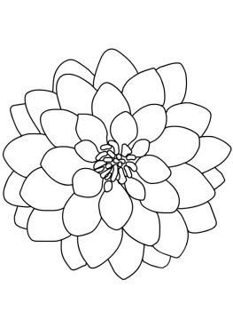 Desenho de Flor dália com Abelha para Imprimir