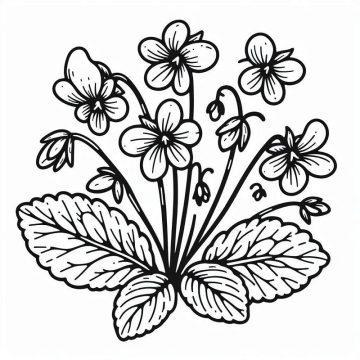 Desenho Violeta do Canadá para Colorir